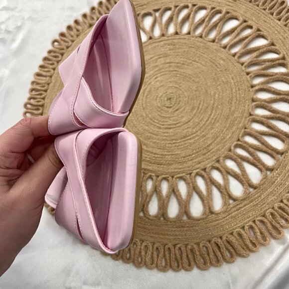 Zara Pink Mid Block Heel Sandals Size 36 3328/910/050 - Picture 9 of 10